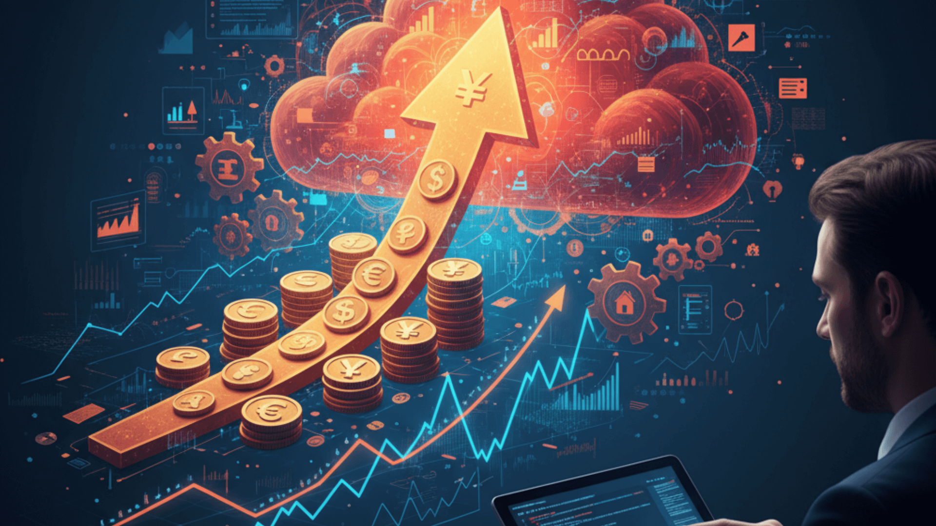 Inflation economic analysis showing key drivers including demand-pull, cost-push factors, money supply effects, and trading strategies across crypto, commodities, and traditional assets
